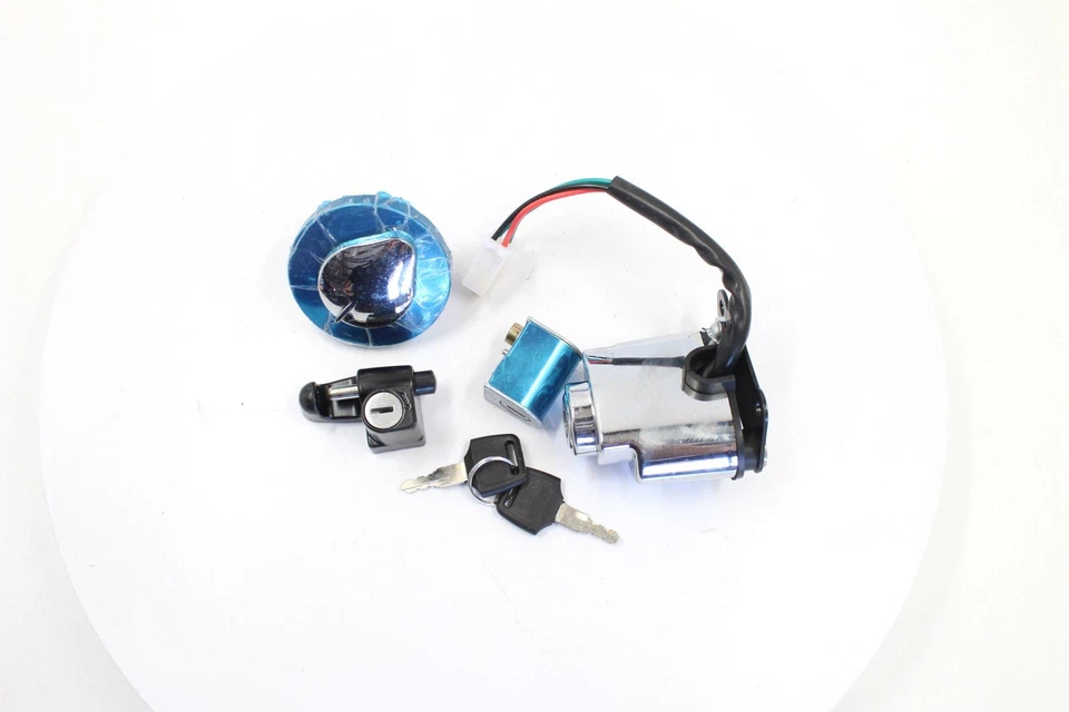 04-07 HONDA SHADOW AERO 750 OEM CONJUNTO DE CHAVES DE TRAVA DE IGNIÇÃO COM TAMPA DE GÁS E TRAVA DE ASSENTO - Imagem 3 de 4