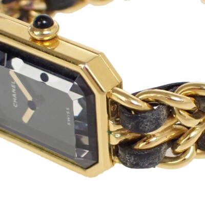 CHANEL Logo Premiere Watch H0001 #M Quartz Gold-Plated 