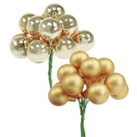 Weihnachtliche Spiegelbeeren Im Gold Mix, Glanz & Matt, 25Mm, 140 StüCk,