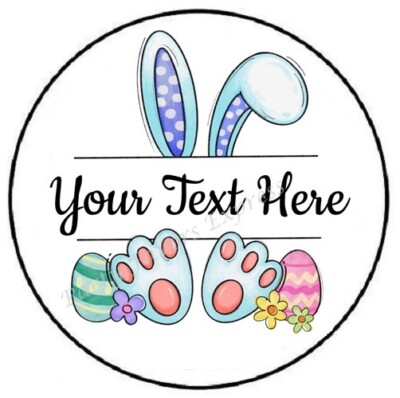 EASTER BUNNY PERSONALIZED CUSTOM SEALS LABELS STICKERS PARTY FAVORS