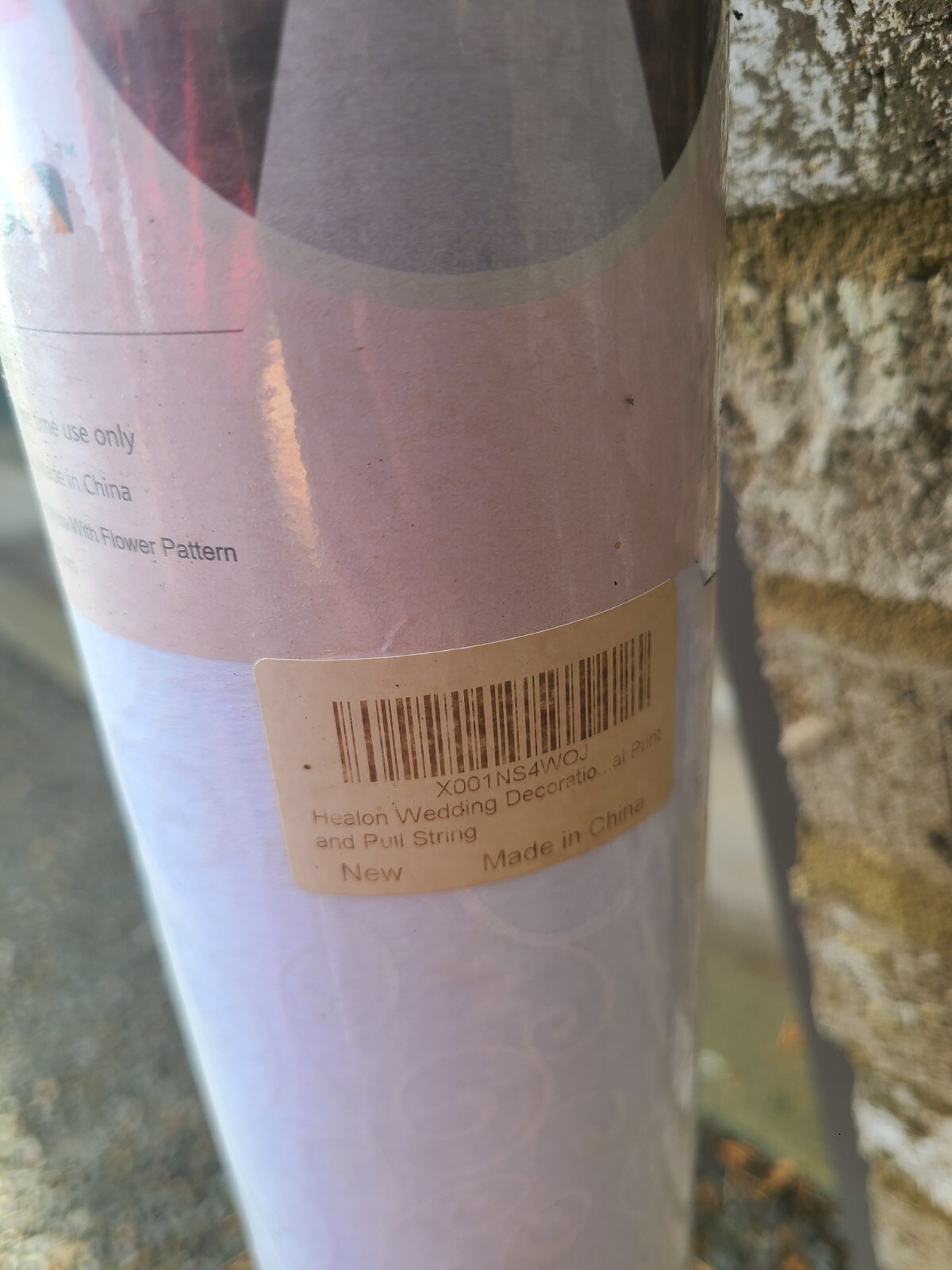 Healon 100 x 3 ft Wedding Aisle Runner White Aisle Runner Rug with Pull String