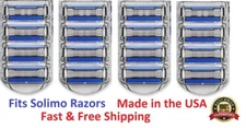 16 Solimo 5-Blade Razor Refills for Men with Precision Beard Trimmer Refills
