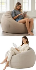 Bean Bag Chair Adults Foam Filled Gaming Sofa Beanbag with Soft Removable Cover