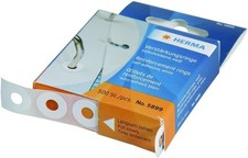 HERMA 5899 Verst&auml;rkungsringe auf Rolle, 500 St&uuml;ck, &Oslash; 12 mm, selbstklebend, re