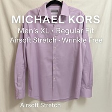 Michael Kors Men's XL Lavender Dress Shirt Wrinkle Free