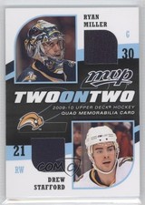 2009-10 MVP Two on Quad Memorabilia Drew Stafford Vesa Toskala Ryan Hollweg 0f4