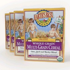 4 Earth's Best Organic No GMO Multi-Grain Cereal 8 Oz each Exp 02/2026