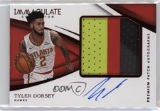 2017-18 Panini Immaculate Premium Red 7/15 Tyler Dorsey #PP-TDS Patch Auto 3hd