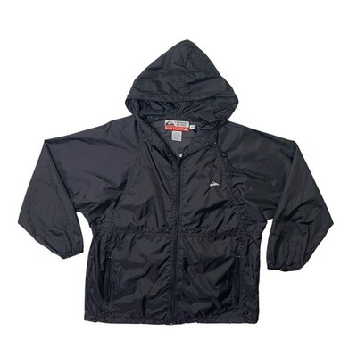 Vintage Quiksilver Jacket Mens M Medium Black Typhoon Ripstop Windbreaker Hooded