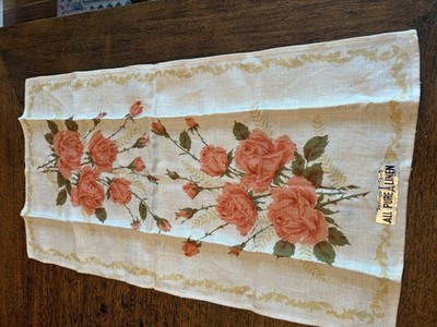 Vintage Parisian Prints All Pure Linen Kitchen Dish Towel Absolutely Gorgeous!!