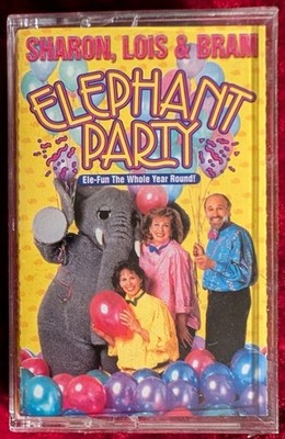 Elephant Party by Sharon, Lois & Bram [1988] (Cassette, 1996) Tested Rare Kids