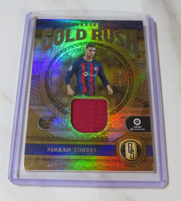 FIFA Ferran Torres FC Barcelona Panini 22/23 Football Gold Rush # 24/49    