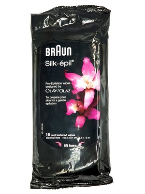 Lingettes Pré-épilation Braun Silk-épil Par Olay, Pack De 16 - Neuf Scellé