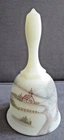 Fenton Princess House Bell Winter Chapel Scene Signed V. Fidler 6.5"