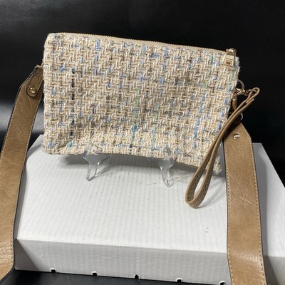 JEN & CO. Izzy Tweed Clutch Crossbody Shoulder Bag Purse Long Strap