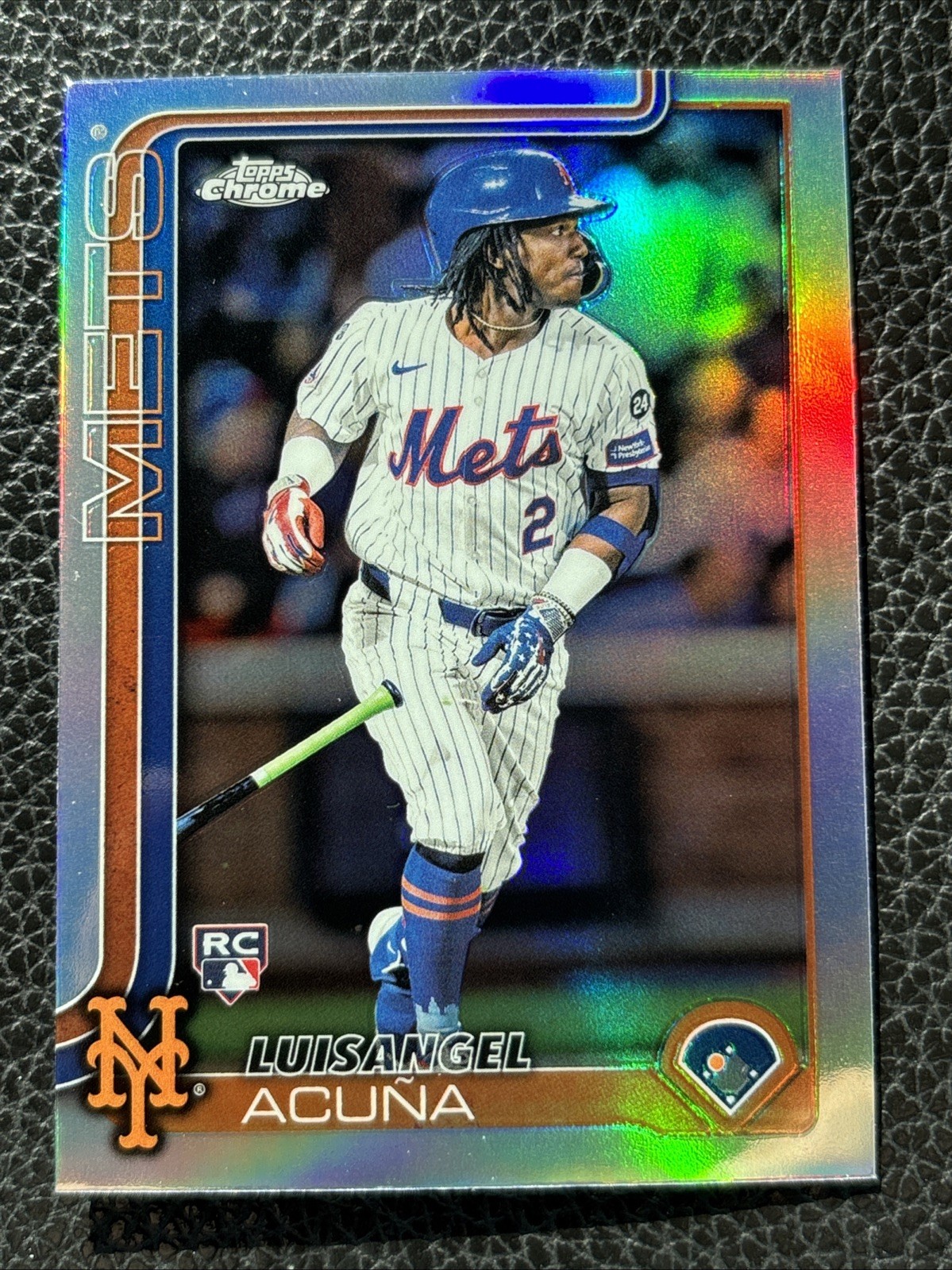 Luisangel Acuna- 2025 Topps Chrome #56 Refractor (RC) New York Mets Rookie