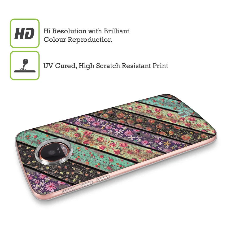 头盒设计花卉规则软胶盒适用于摩托罗拉手机 — 第 2/4 张图片