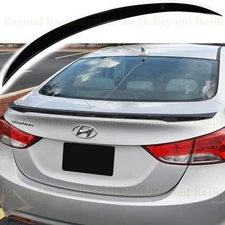 For 2011-2016 Hyundai Elantra Sedan Rear Trunk Fin Tail Spoiler Wing GLOSS BLACK