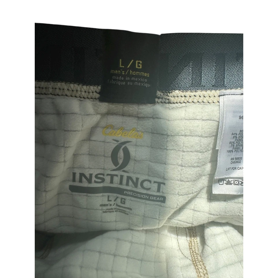 Cabelas Instinct Mens L/G Camo Thermal Base Layer Bottoms Hunting - Image 4 of 4