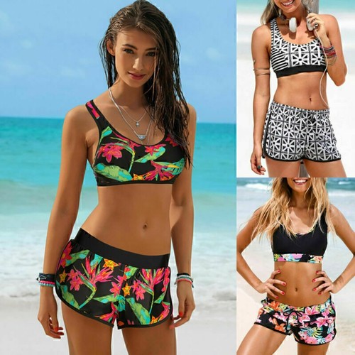 Sexy Damen Push Up Bikini Set mit Shorts Bademode Badeanzugй - Bild 6 von 24