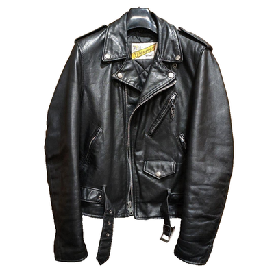 Schott Perfecto 118 double leather motorcycle jacket Black Men 36