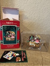 ENESCO 1996 Sewn Darn Cute Sewing Mouse Needle Thread Christmas Ornament basket