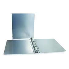 1 Three Ring Round Binder, Silver, 00603