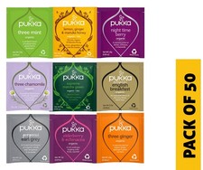 Pukka Herbal Tea Bags – Organic Caffeine Free Tea | Multiple Flavours Pack of 50
