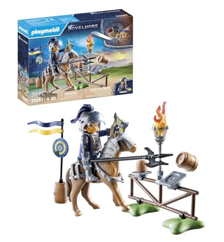 Playmobil 71297 Chevalier Novelmore avec accessoires d'entraînement au combat