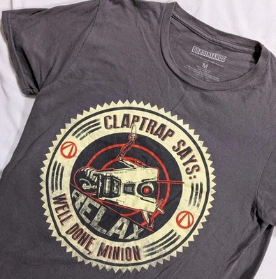 Borderlands Video Game Promo Claptrap Official Well Done Minion Adult T-Shirt M