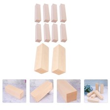 10 Pcs DIY Blank Wood Planks Unfinished Wood Plank DlY Carving Wooden Blocks