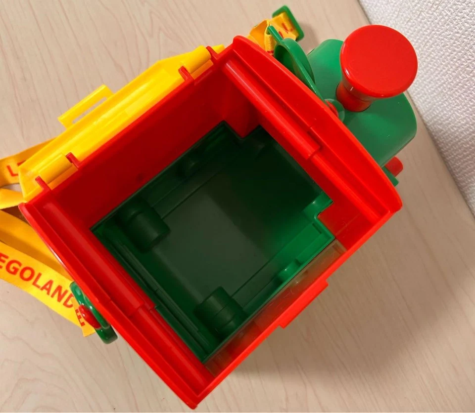 LEGO land Limited Train Popcorn Bucket Toy Red with Yellow Strap Used  - Image 4 of 4