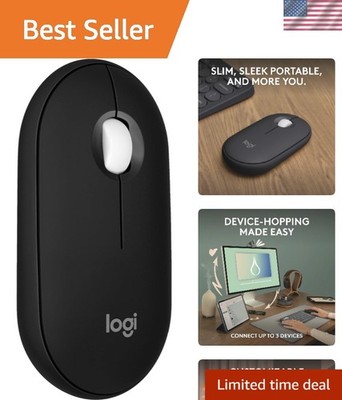 Pebble 2 M350s Wireless Mouse: Minimalist, Lightweight & 2- Battery Life