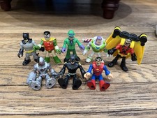 Lote de 8 figuras Imaginext DC Super Friends Buzz Batman Robin Riddler Superman