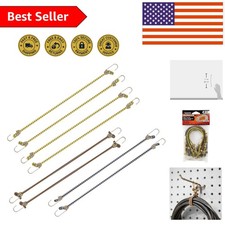 8-Pack 10" Mini Bungee Cords - Durable, Weather Proof with Heavy-Duty Hooks