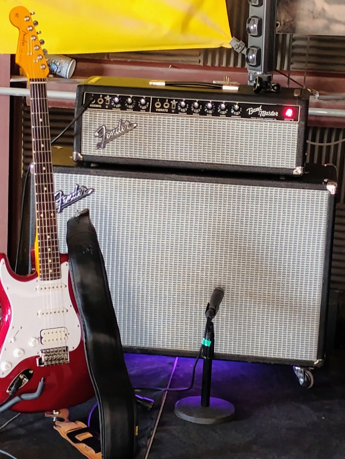 1965 Fender Bandmaster AB763 Piggyback Head and Cab Set *Fully Serviced* w /  D131