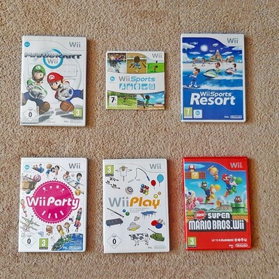 Konvolut 6 Wii Spiele - Mario Kart, Sports Resort, etc   alle voll funktionsfähig & CIB
