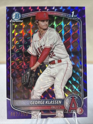2025 Bowman - 1st Chrome George Klassen #BCP-63 Purple Geometric Refractor /250