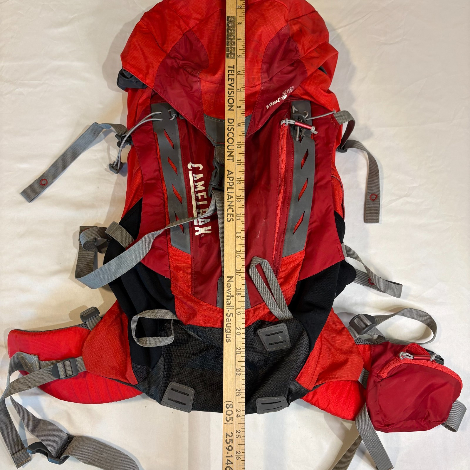 CamelBak Vantage 35L Hydration Backpack Red Hiking Pack Frame Support Outdoor