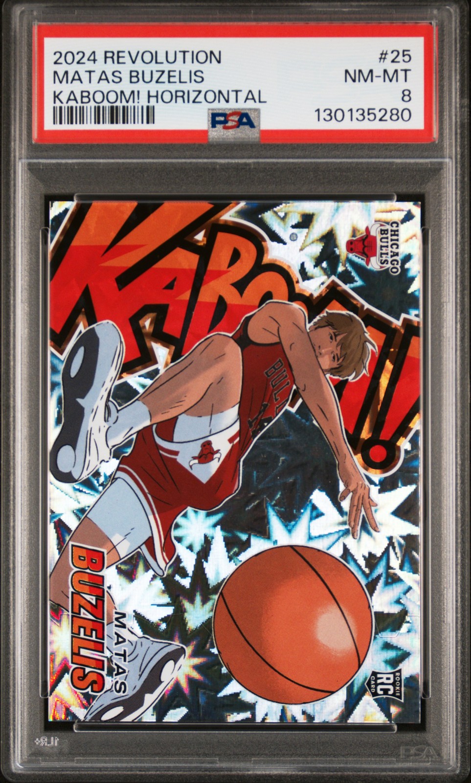 2024 Panini Revolution Kaboom! Horizontal Matas Buzelis Rookie RC #25 PSA 8