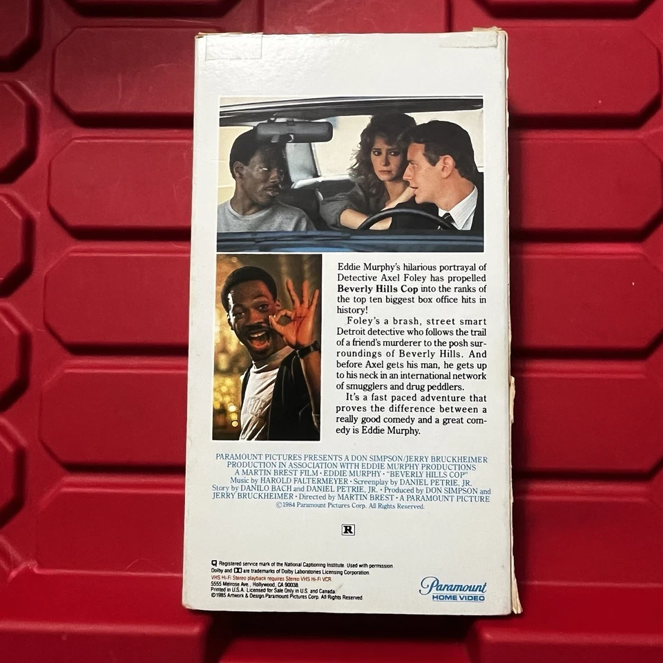 Beverly Hills Cop Rare OOP VHS Eddie Murphy Paramount Bruckheimer Vintage 1984 - Image 2 of 3