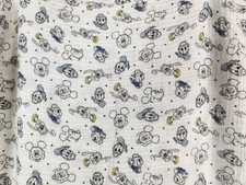 Disney Baby aden  anais Mickey Pluto Donald Muslin Swaddle Blanket White Blue