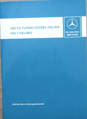 Mercedes 200 T / 300 TD Turbo Diesel S123 Service Prospekt Brochure 9/1980 (WF) - Bild 1 von 4