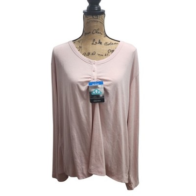 Columbia Womens 3X Long Sleeve Omni Wick Top Shirt Pink Casual Activewear