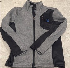 Spyder Boy's Youth Full Zip Sweater Jacket Size S - 7/8 gray  Black