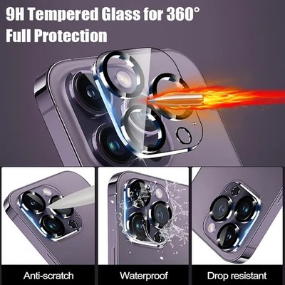 3pcs Full Cover Back Tempered Glass Screen Rear Camera Lens Protector for iPhone