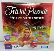 Trivial Pursuit 25th Anniversary Edition Parker Brothers Trivia Game New Sealed