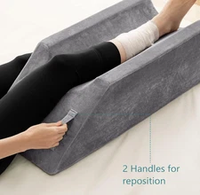 UBBCARE Leg Elevation Pillow for Leg/Knee Surgery Recovery, Memory, Small Grey