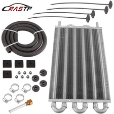 6 Row Aluminum Remote Transmission Auto-Manual Radiator Converter Oil Cooler
