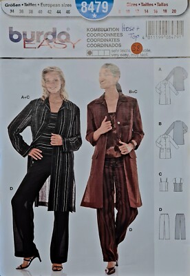 Schnittmuster Hose & Top  Gr. 34-38 burda  8479 easy